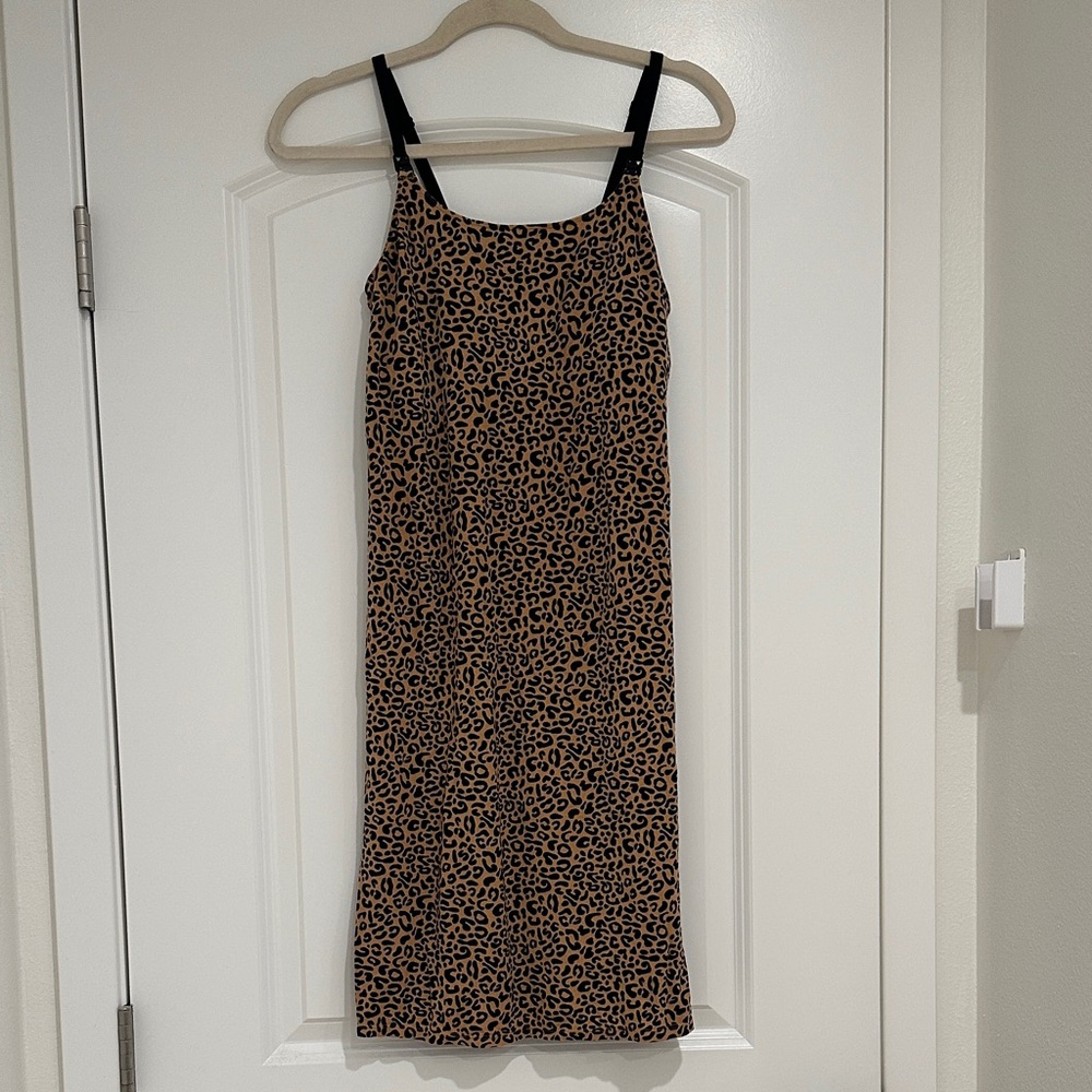 STORQ Leopard Print Nursing Maternity Nightgown